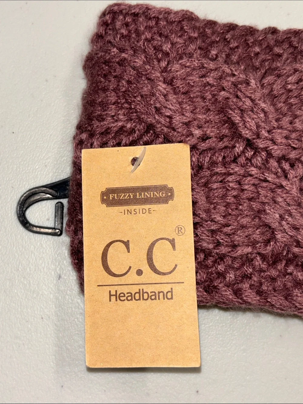 C.C Cable Knit Headband nwt fleece lined